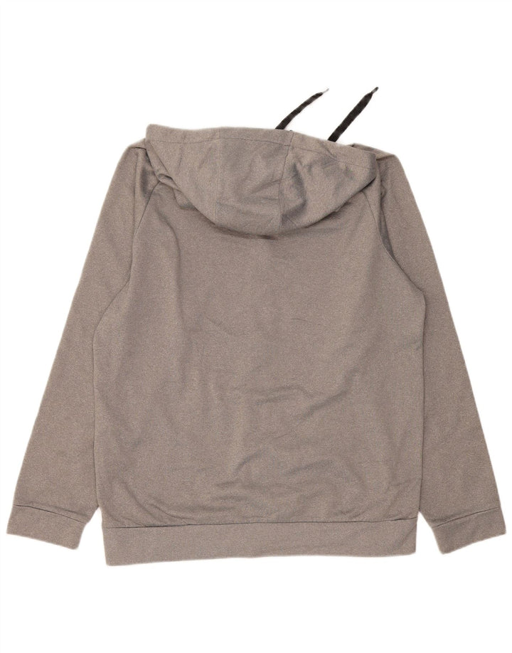 NIKE Pull à capuche zippé Dri Fit pour homme en polyester gris moyen