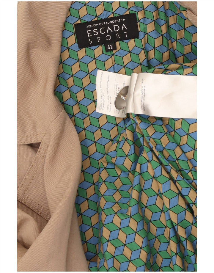 ESCADA Trench Femme EU 42 Large Beige Lyocell