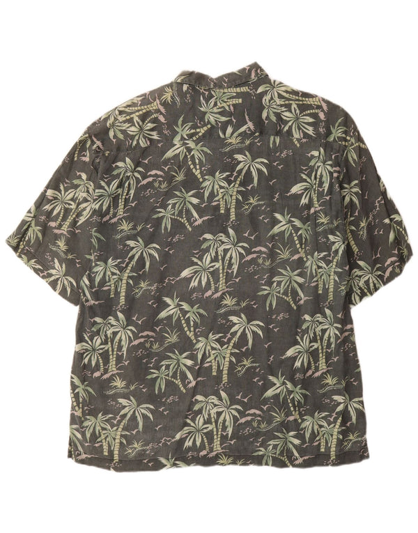 Tommy Bahama Chemise à manches courtes pour hommes XL Vert Floral Lin Hawaïen