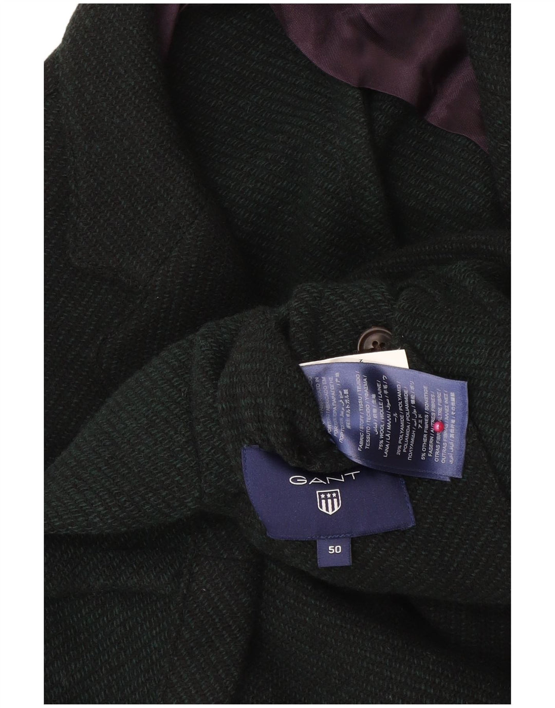 Gant Veste Blazer 2 Boutons Homme IT 50 Large Vert Laine