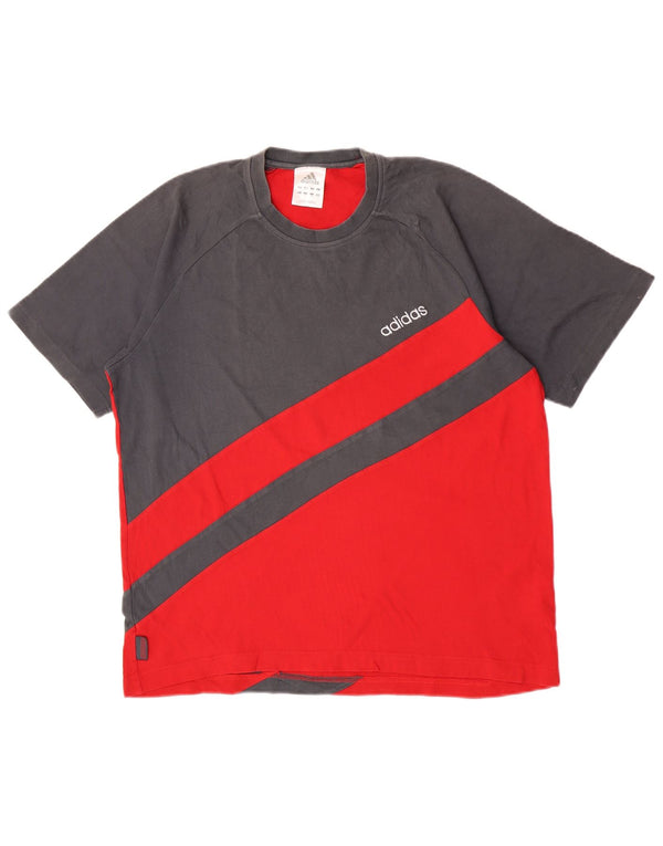 Adidas T-Shirt Homme Haut Large Gris Colorblock Coton