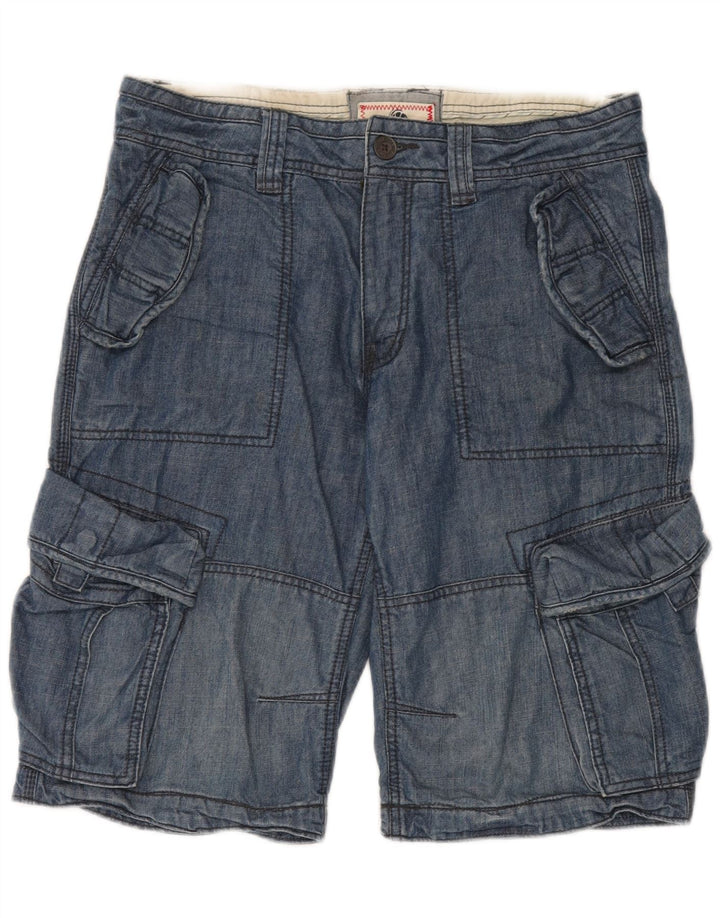 FAT FACE Short Cargo en Jean W32 Homme Bleu Moyen Coton