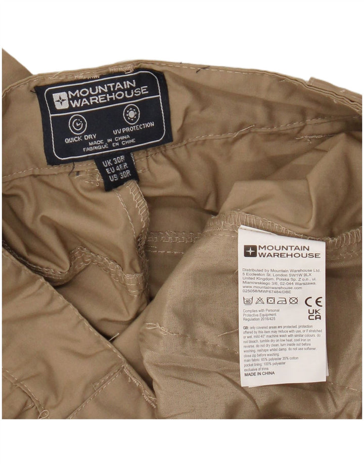 Mountain Warehouse Pantalon Cargo Droit Homme W30 L30 Beige Polyester