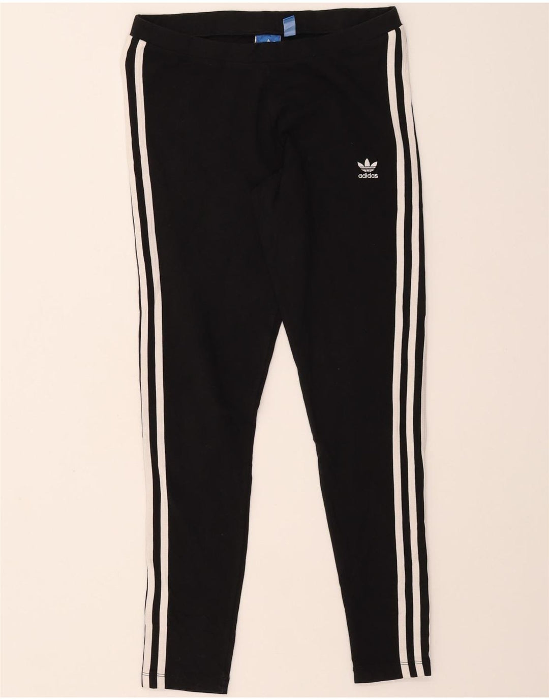 ADIDAS Womens Leggings UK 14 Medium Black Cotton Vintage Adidas and Second-Hand Adidas from Messina Hembry 