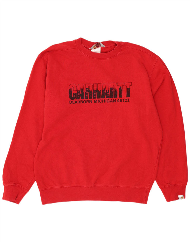 CARHARTT Sweat-shirt graphique pour homme en coton rouge Taille L