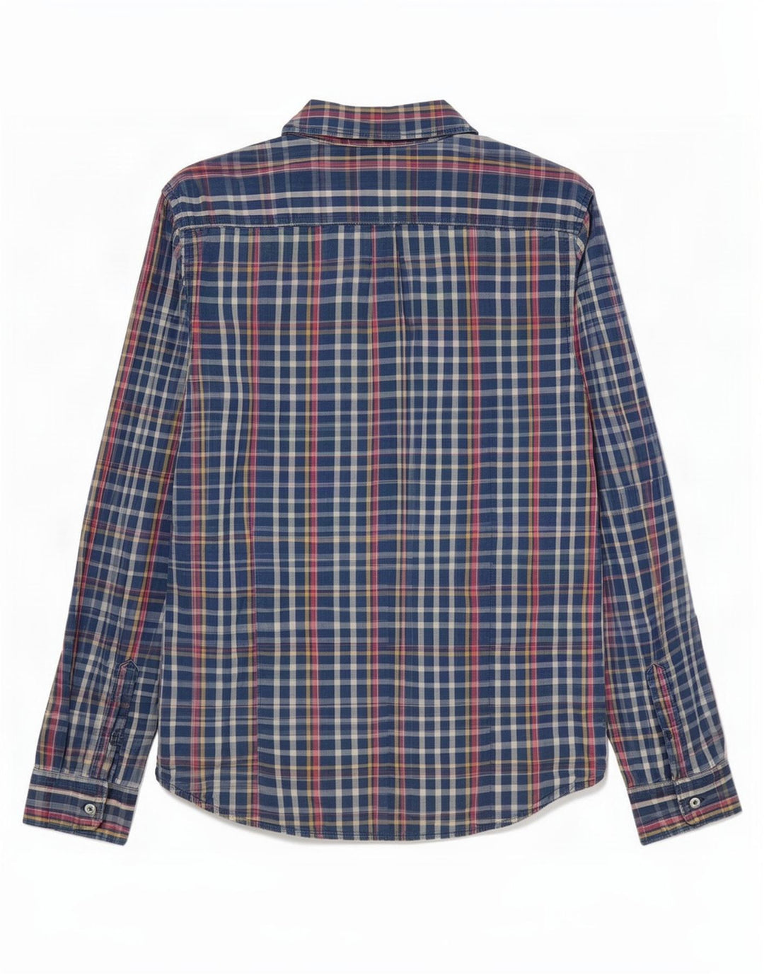 Napapijri Chemise Slim Fit Geographic Homme Bleu Moyen Carreaux Coton