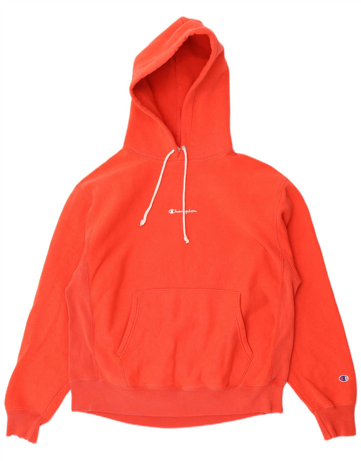 Champion Pull à capuche pour homme Large Orange Coton