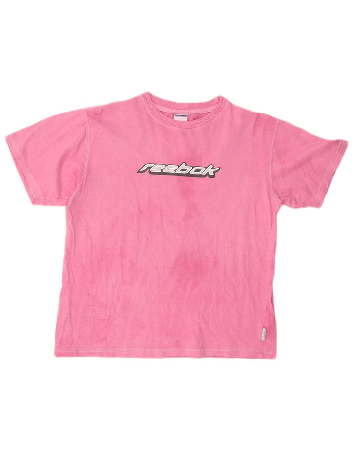 REEBOK T-Shirt Graphique Femme UK 18 XL Rose Coton