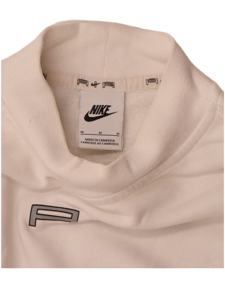 Nike Sweat-shirt court surdimensionné pour femme UK 14 Blanc moyen Colourblock