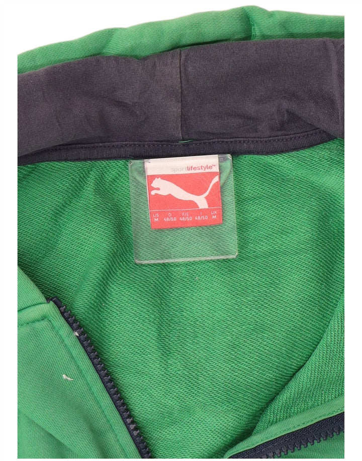 Puma Sweat à Capuche Zippé Homme Vert Moyen Colourblock