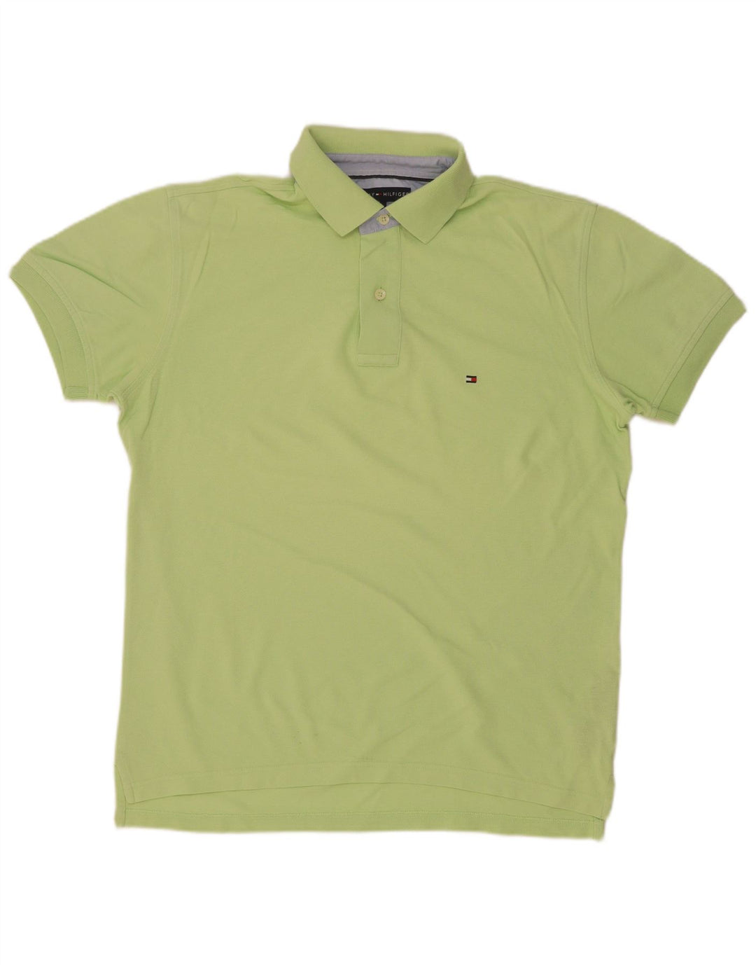 Tommy Hilfiger Polo Homme Vert Moyen Coton