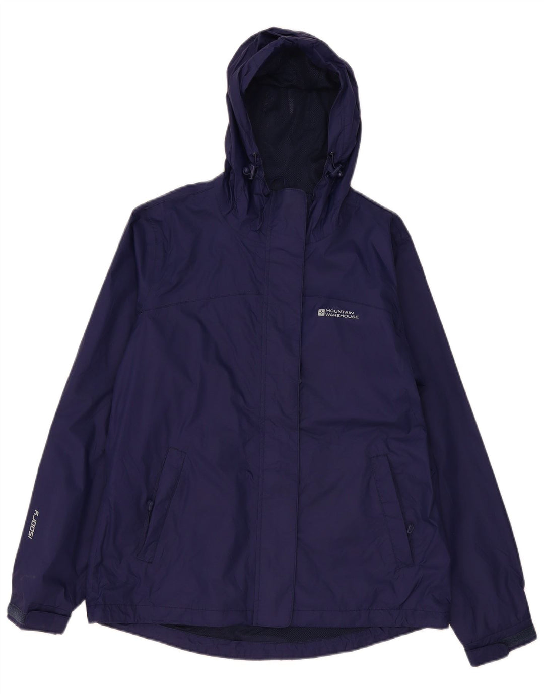 Mountain Warehouse Veste de pluie à capuche pour femme UK 12 Bleu marine moyen