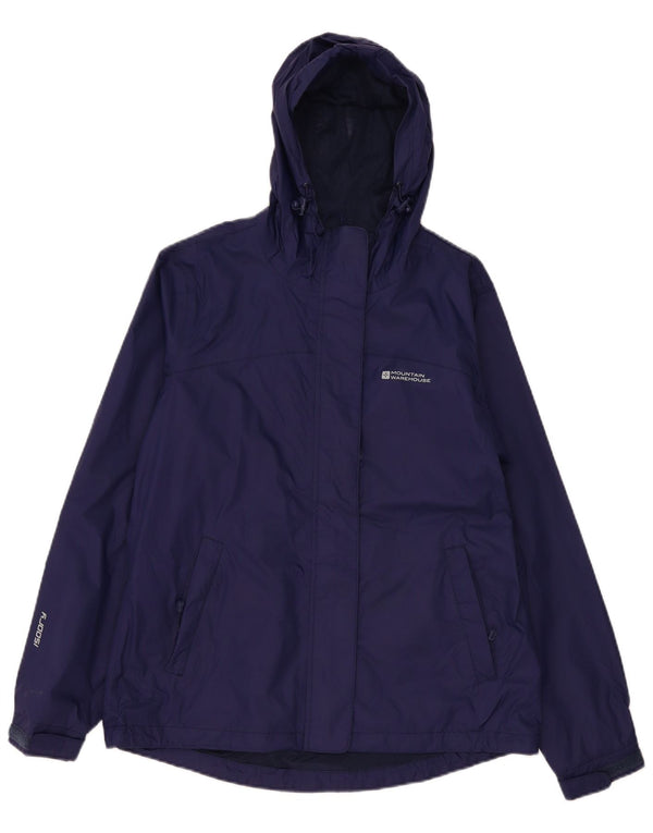 Mountain Warehouse Veste de pluie à capuche pour femme UK 12 Bleu marine moyen