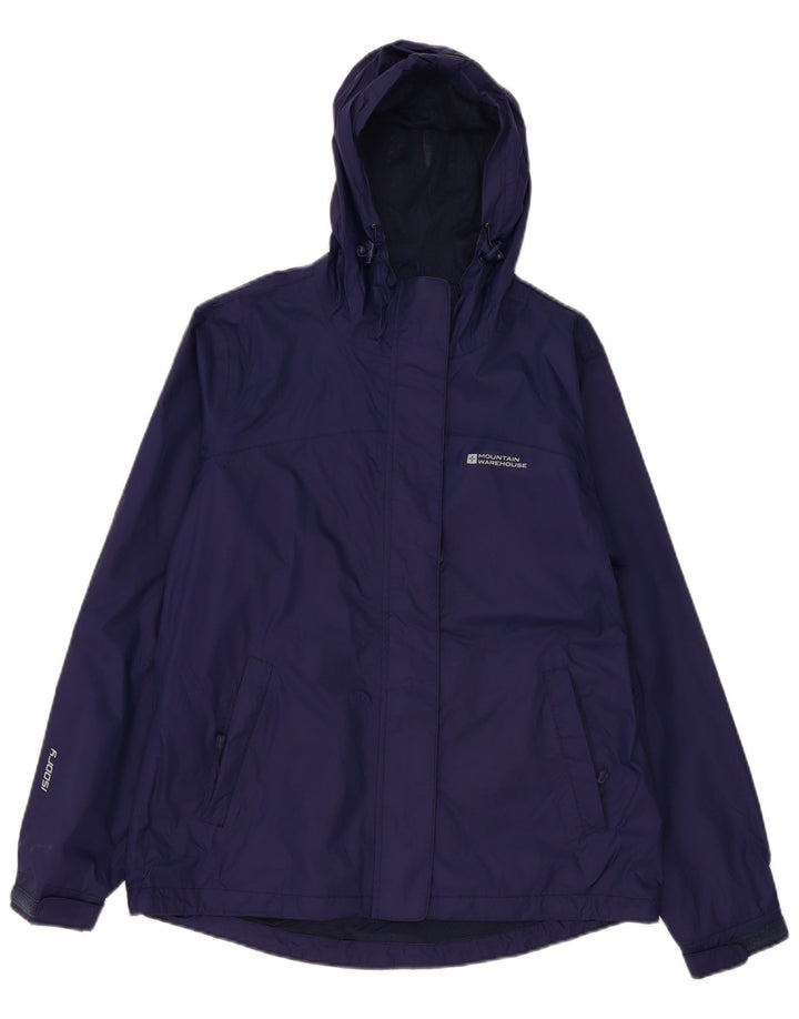 Mountain Warehouse Veste de pluie à capuche pour femme UK 12 Bleu marine moyen