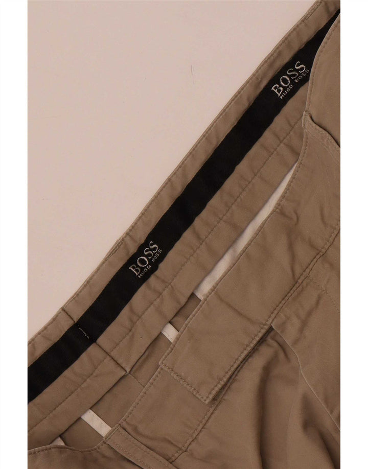 Hugo Boss Pantalon de costume droit pour homme W36 L33 Beige