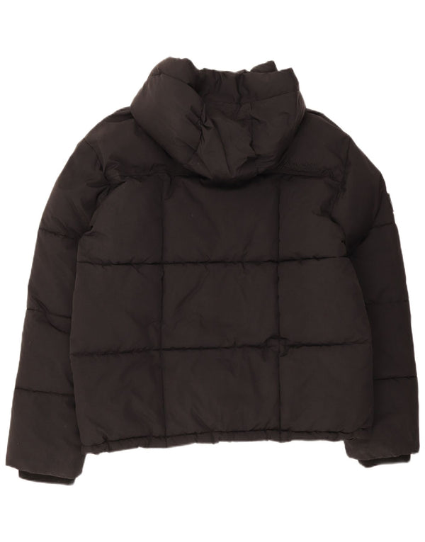 Superdry Veste matelassée à capuche pour hommes UK 42 XL Nylon noir