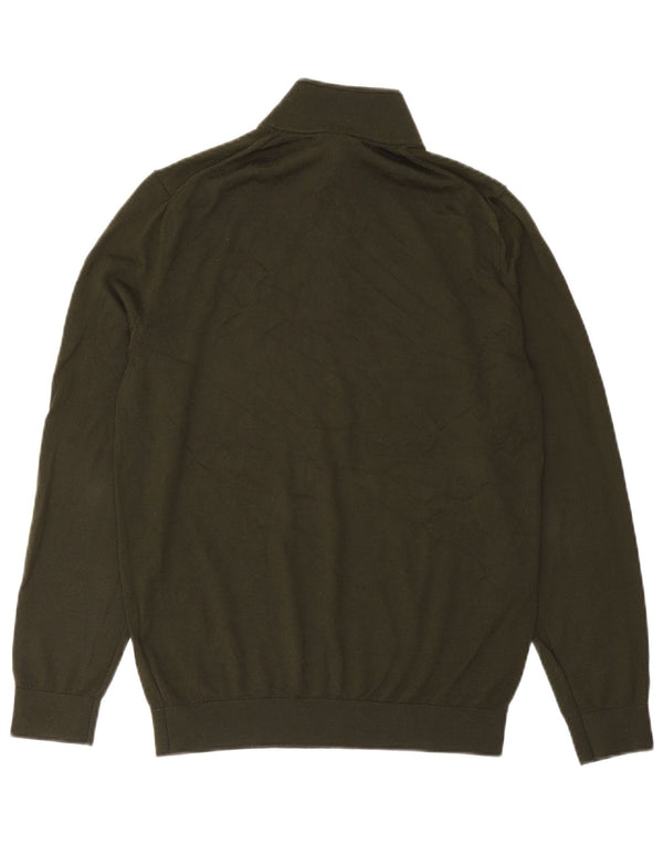 Reiss Homme Pull Col Zippé Grand Vert Acrylique