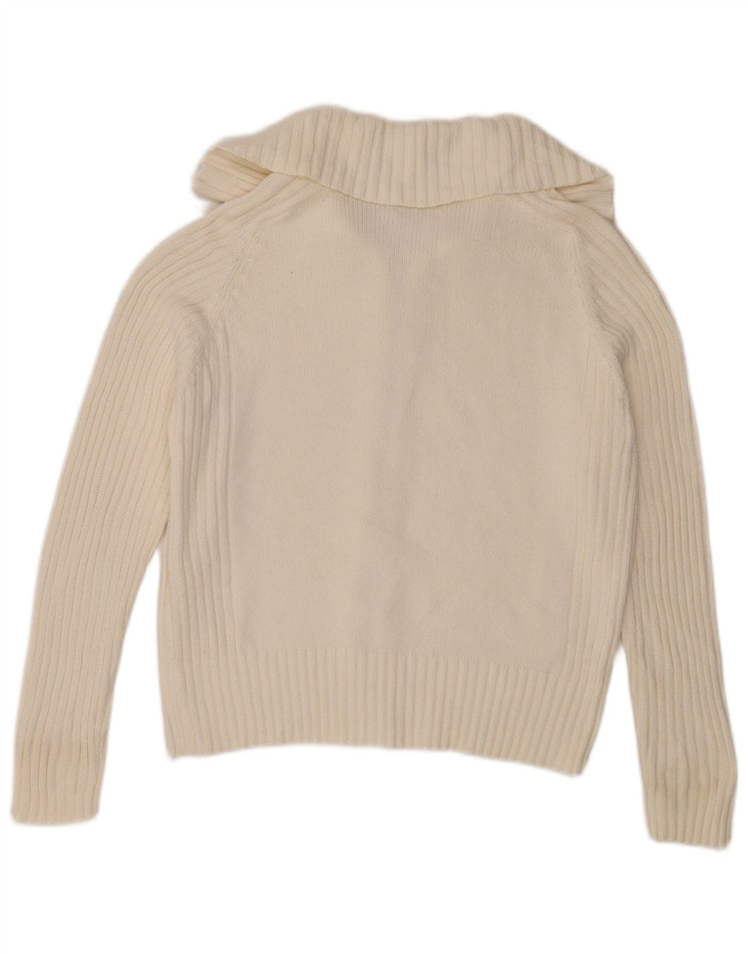 Marks & Spencer Pull cardigan extensible pour femme UK 16 Large Blanc