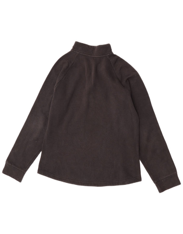 Adidas Haut à col zippé à manches longues pour femme UK 12/14 Coton noir moyen