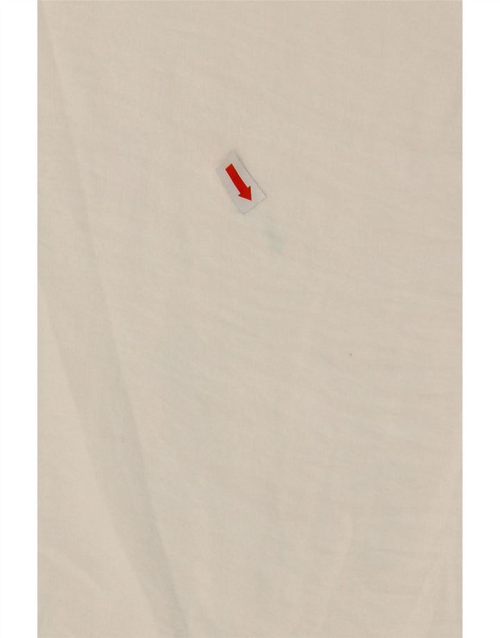 Zara Pantalon Chino Coupe Ample Femme Moyen W28 L25 Blanc Polyester