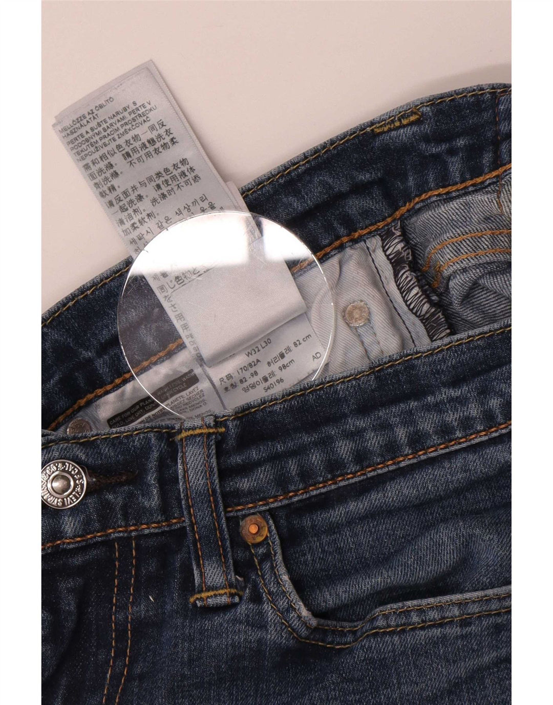 Levi's Jean Crop Slim Femme W32 L26 Bleu Coton