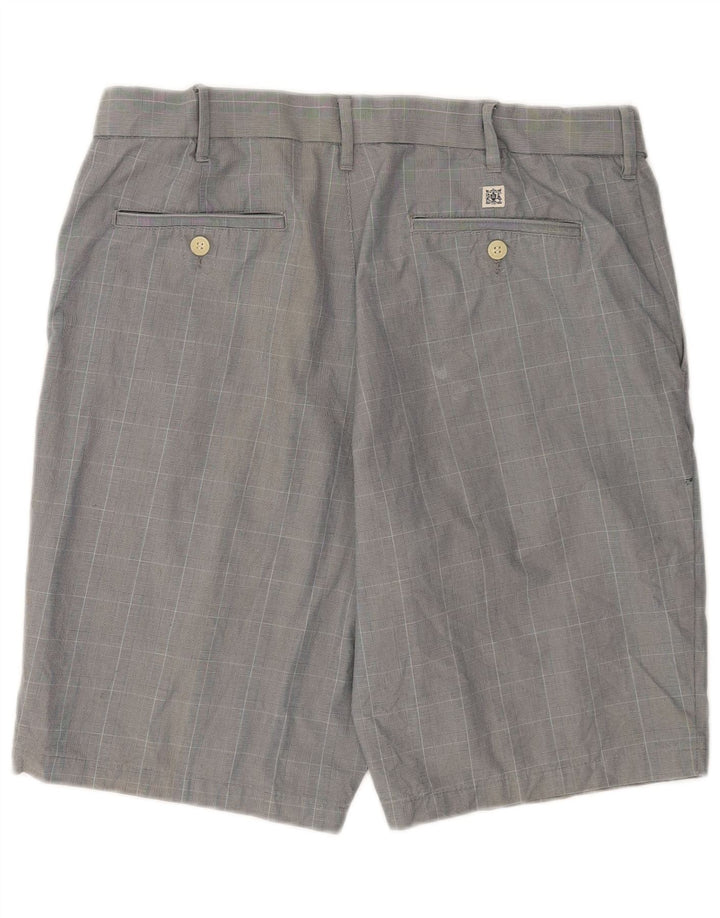 Marks & Spencer Short chino pour homme W36 en coton à carreaux gris grand