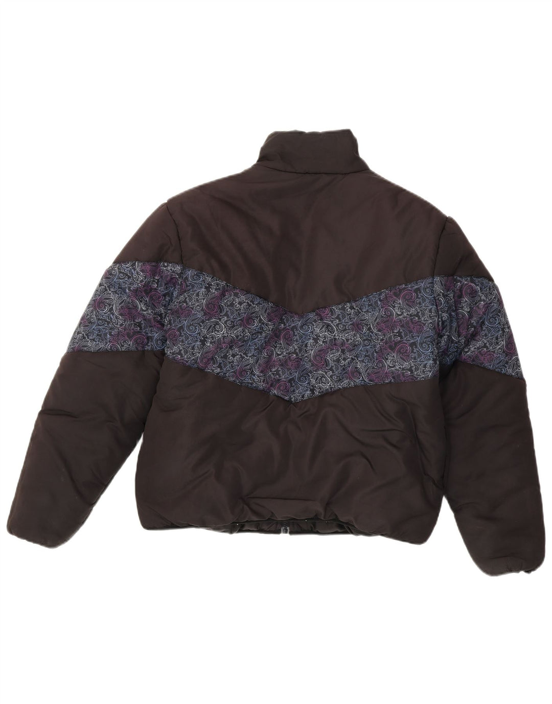 Fila Veste matelassée coupe ample pour femme UK 14 Polyester noir moyen Paisley