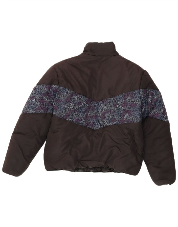 Fila Veste matelassée coupe ample pour femme UK 14 Polyester noir moyen Paisley