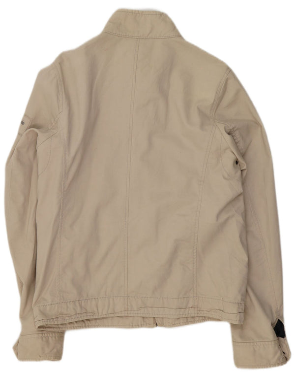 Abercrombie & Fitch Veste Bomber Homme UK 40 Grand Coton Beige