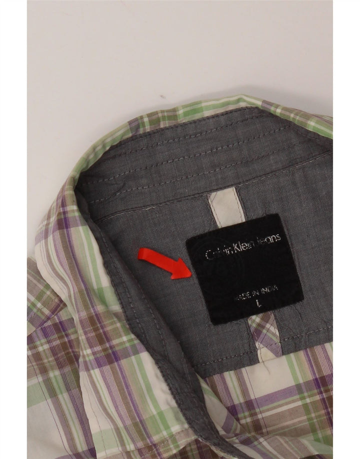 Calvin Klein Jeans Chemise Homme Grand Carreau Multicolore