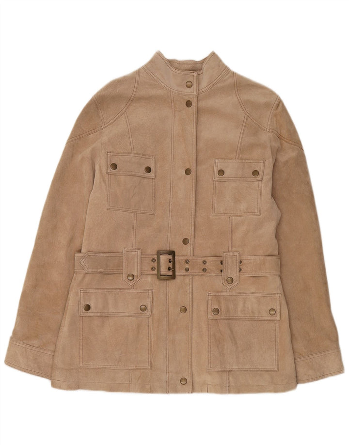 Gipsy Veste en Daim Femme UK 18 XL Cuir Beige