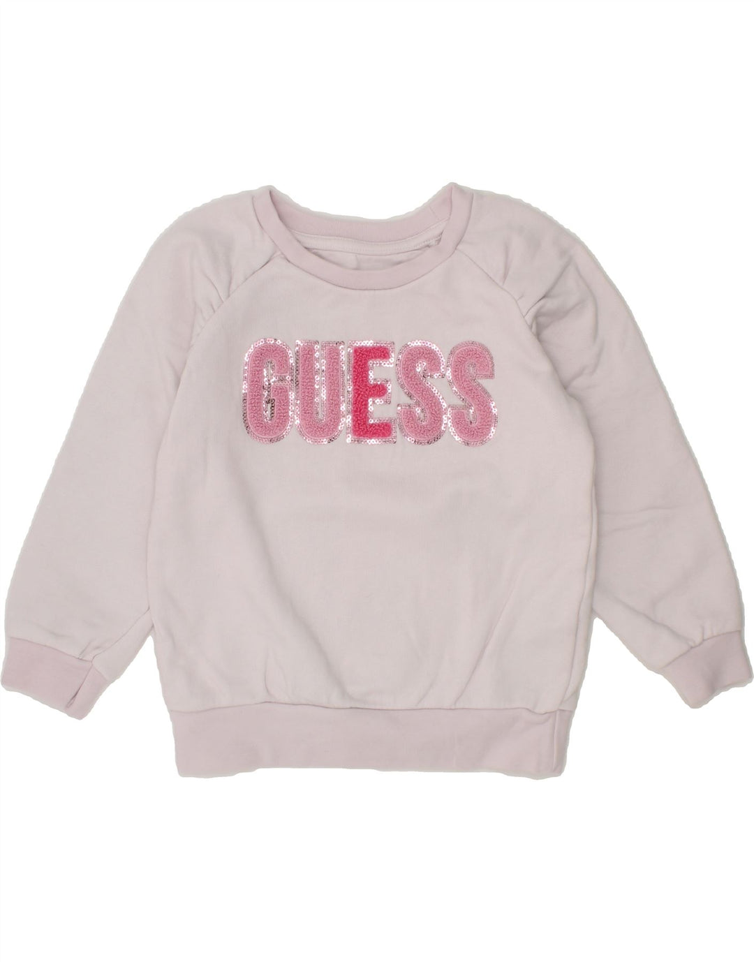 GUESS Girls Graphic Sweatshirt Jumper 2-3 Years Grey Cotton Vintage Guess and Second-Hand Guess from Messina Hembry 