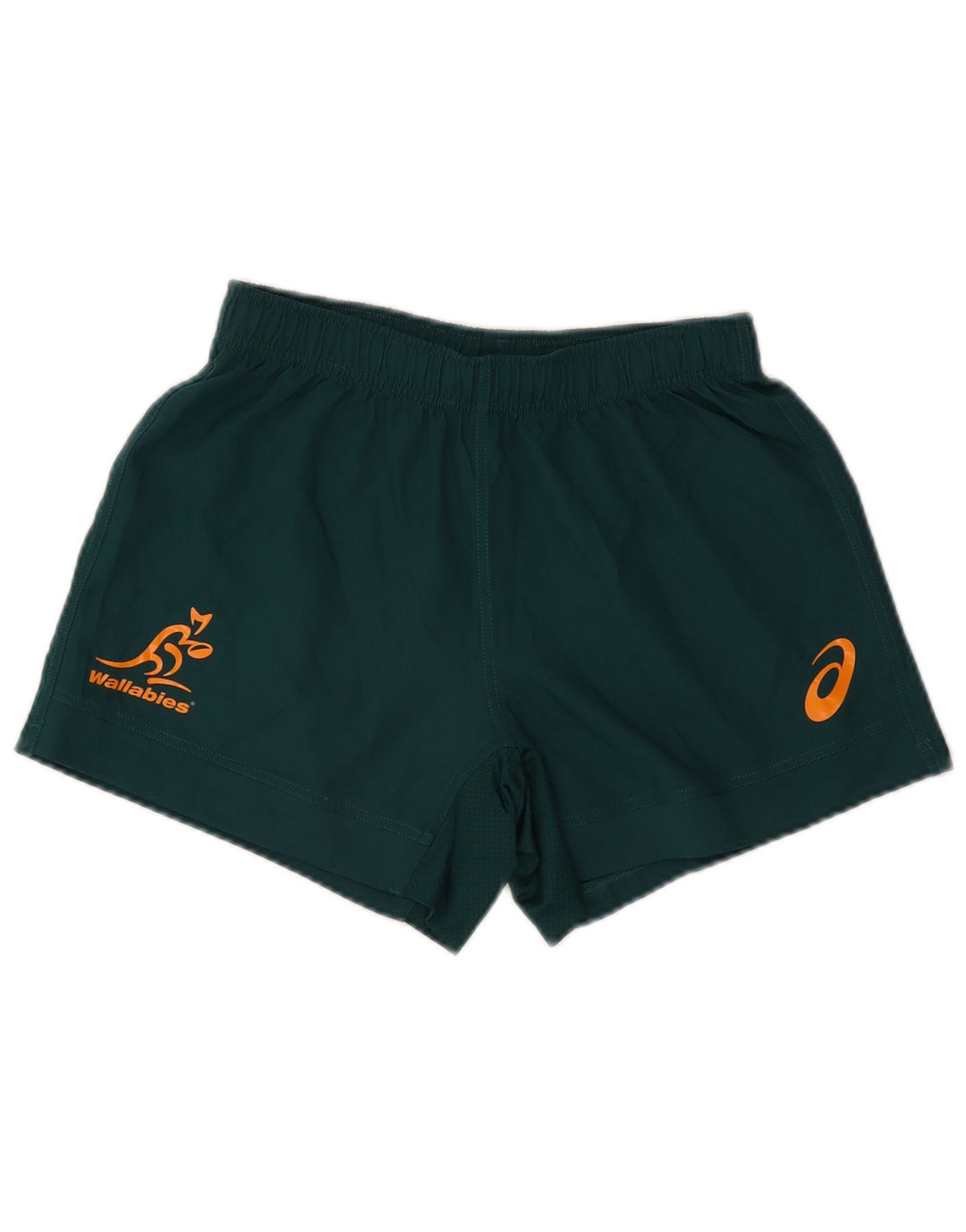 Asics Short de sport graphique Wallabies pour femme UK 12 Vert moyen Polyester