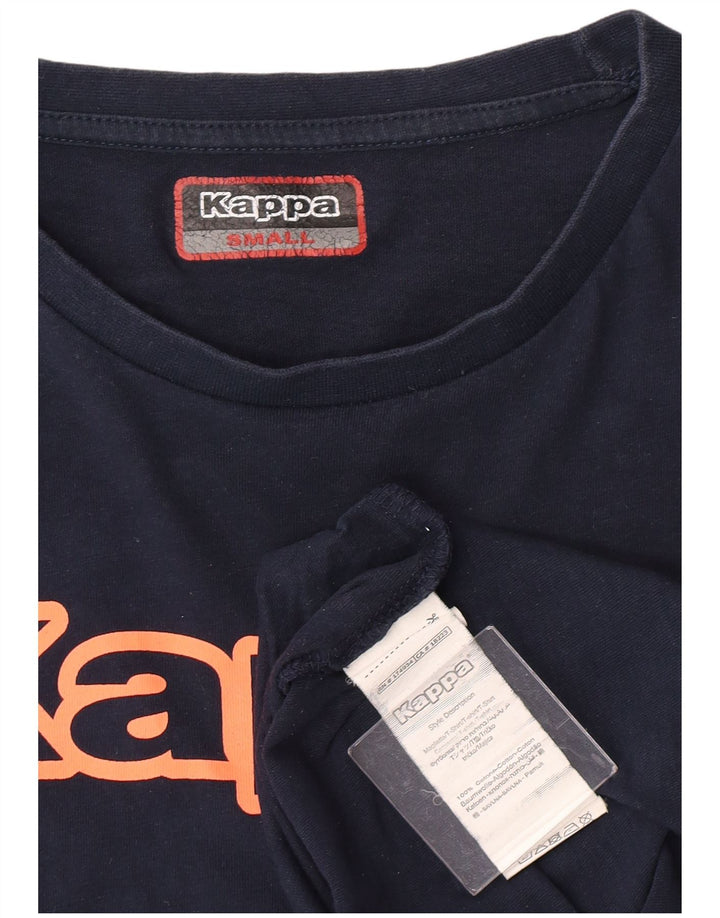 Kappa T-Shirt Graphique Homme Petit Bleu Marine Coton