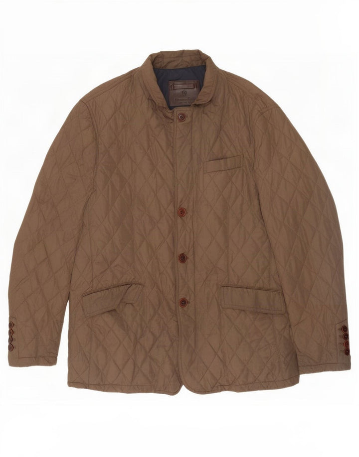 Massimo Dutti Veste matelassée pour homme UK 42 XL Marron Polyester