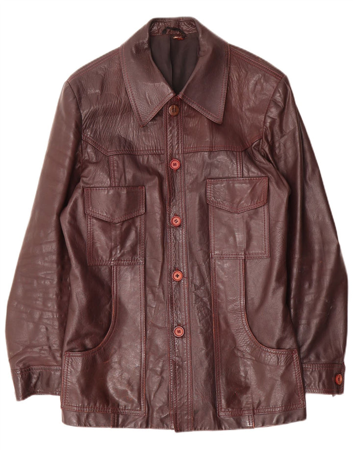 veste en cuir homme vintage UK 38 Marron moyen