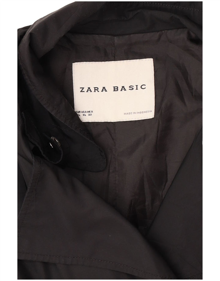 Zara Trench Femme UK 18 XL Noir
