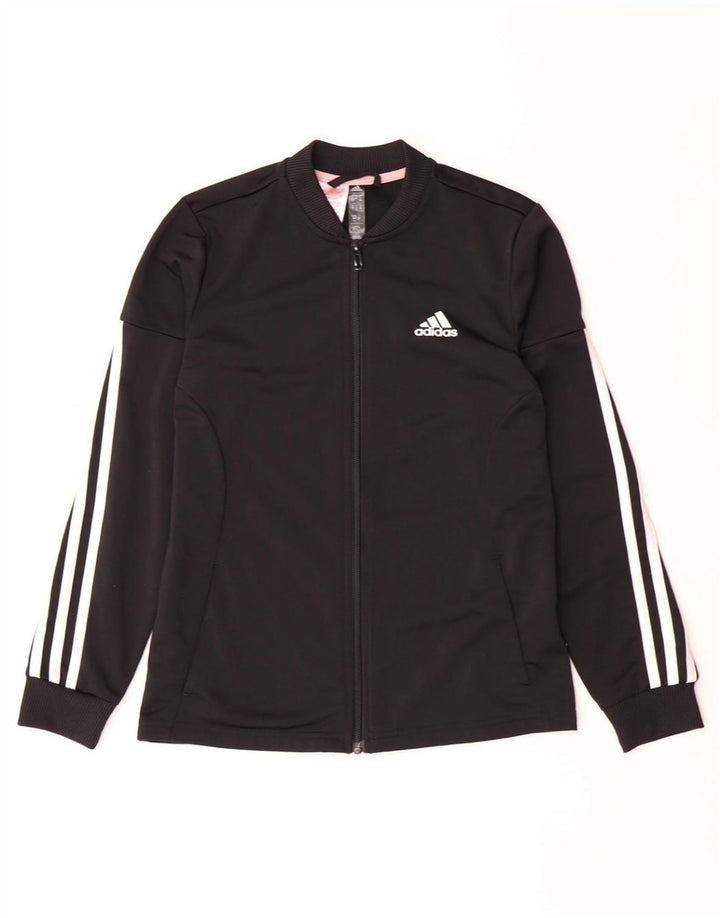 ADIDAS Veste de Survêtement Fille 11-12 ans Noir Polyester