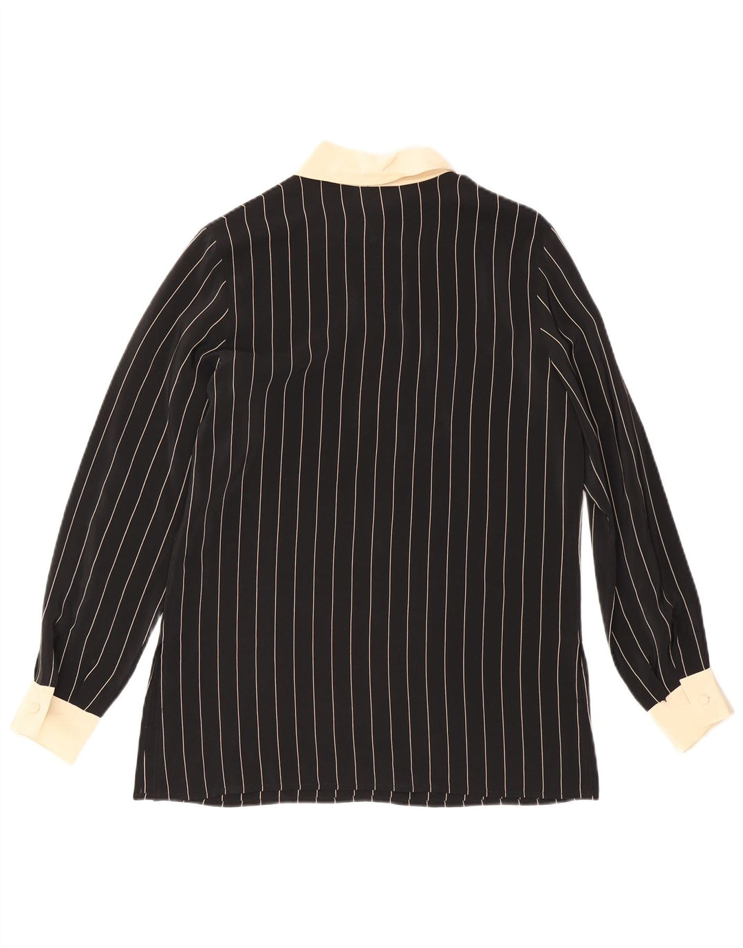 Gianfrediani Chemisier pull-over pour femme IT 42 en soie à fines rayures noires moyennes