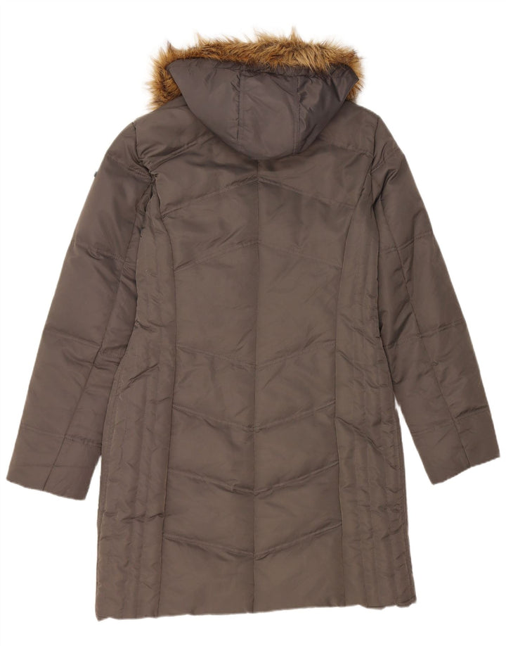 Tom Tailor Manteau rembourré à capuche pour femme UK 44 Gris moyen Polyamide