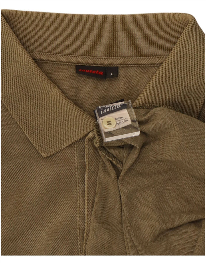 INVICTA Polo Homme Grand Kaki Coton