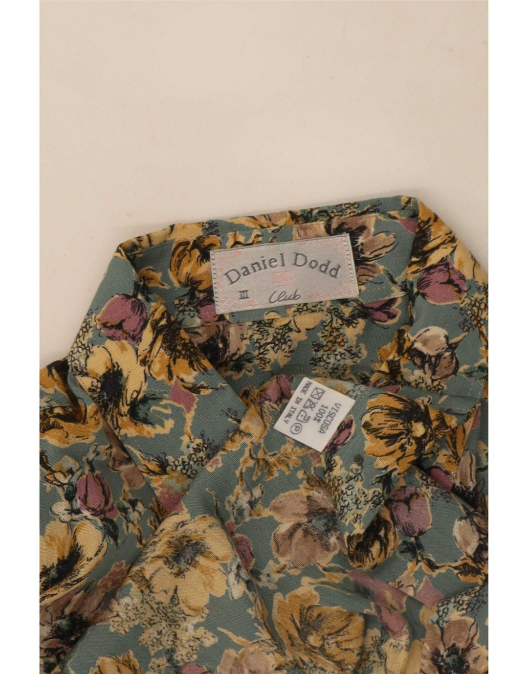 Daniel Dodd Chemise Homme Vert Moyen Floral Viscose