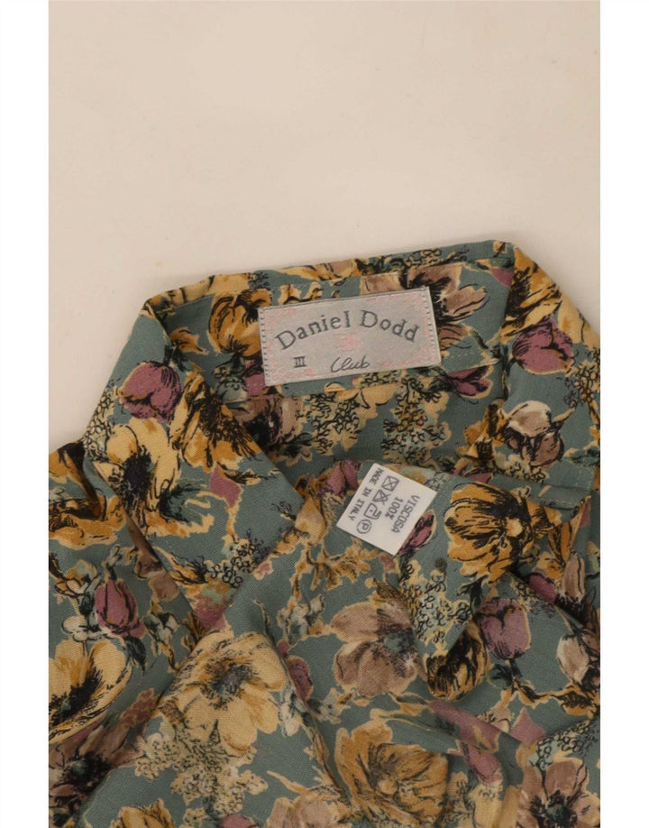 Daniel Dodd Chemise Homme Vert Moyen Floral Viscose