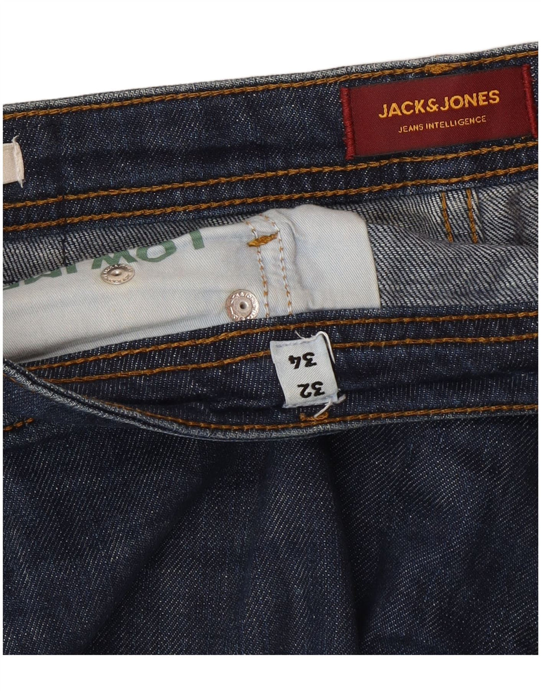 Jack & Jones Jean Slim GLENN W32 L34 Homme Bleu Coton