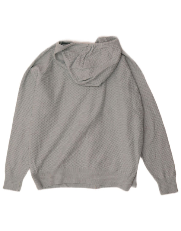 Marks & Spencer Pull cardigan à capuche pour femme UK 14 Bleu moyen