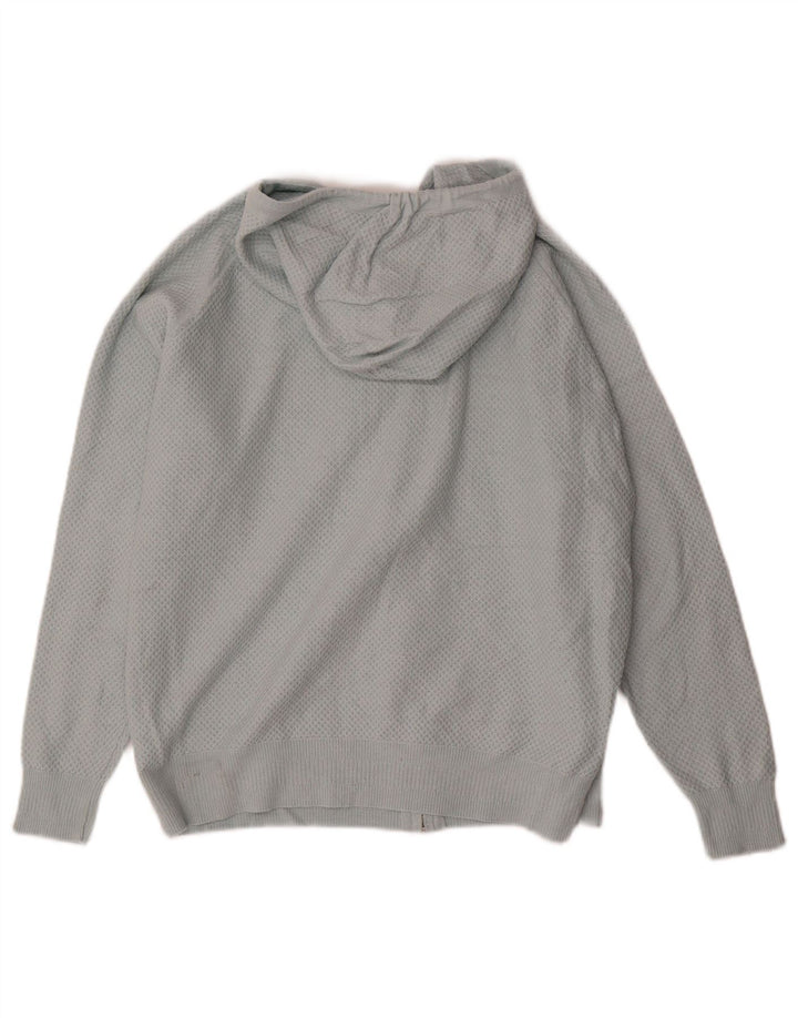 Marks & Spencer Pull cardigan à capuche pour femme UK 14 Bleu moyen