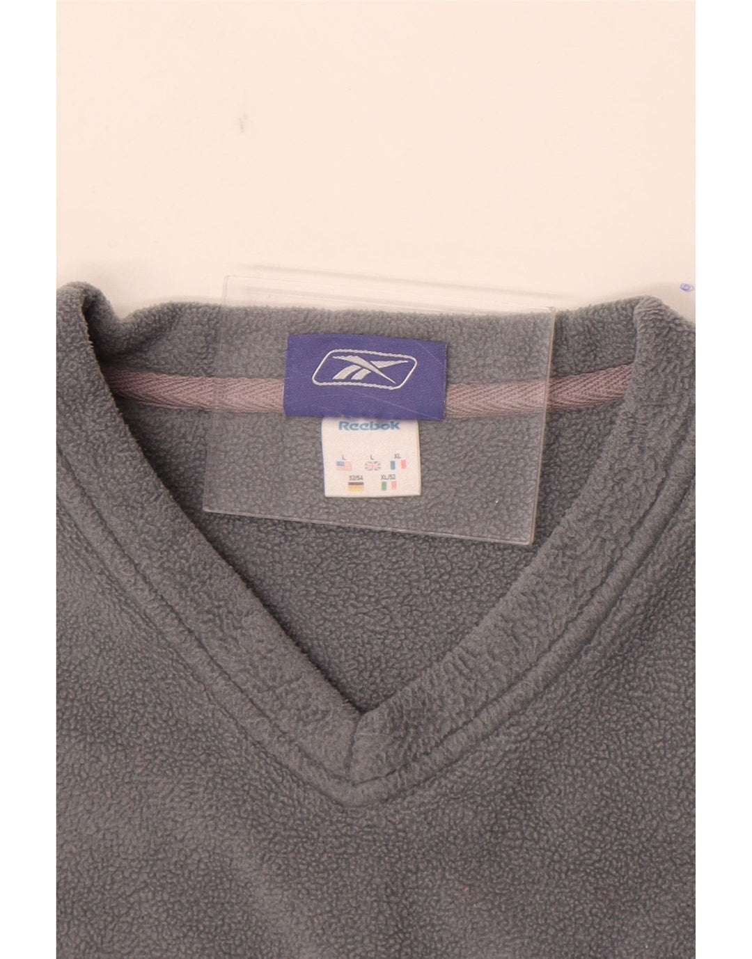 Reebok Pull Polaire Homme Large Gris Polyester