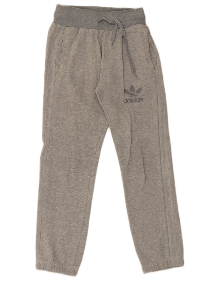 Adidas Pantalon de survêtement pour homme en coton color block gris moyen