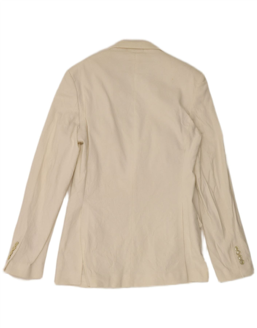 Zara Veste Blazer 2 Boutons Homme EU 50 Coton Blanc Moyen