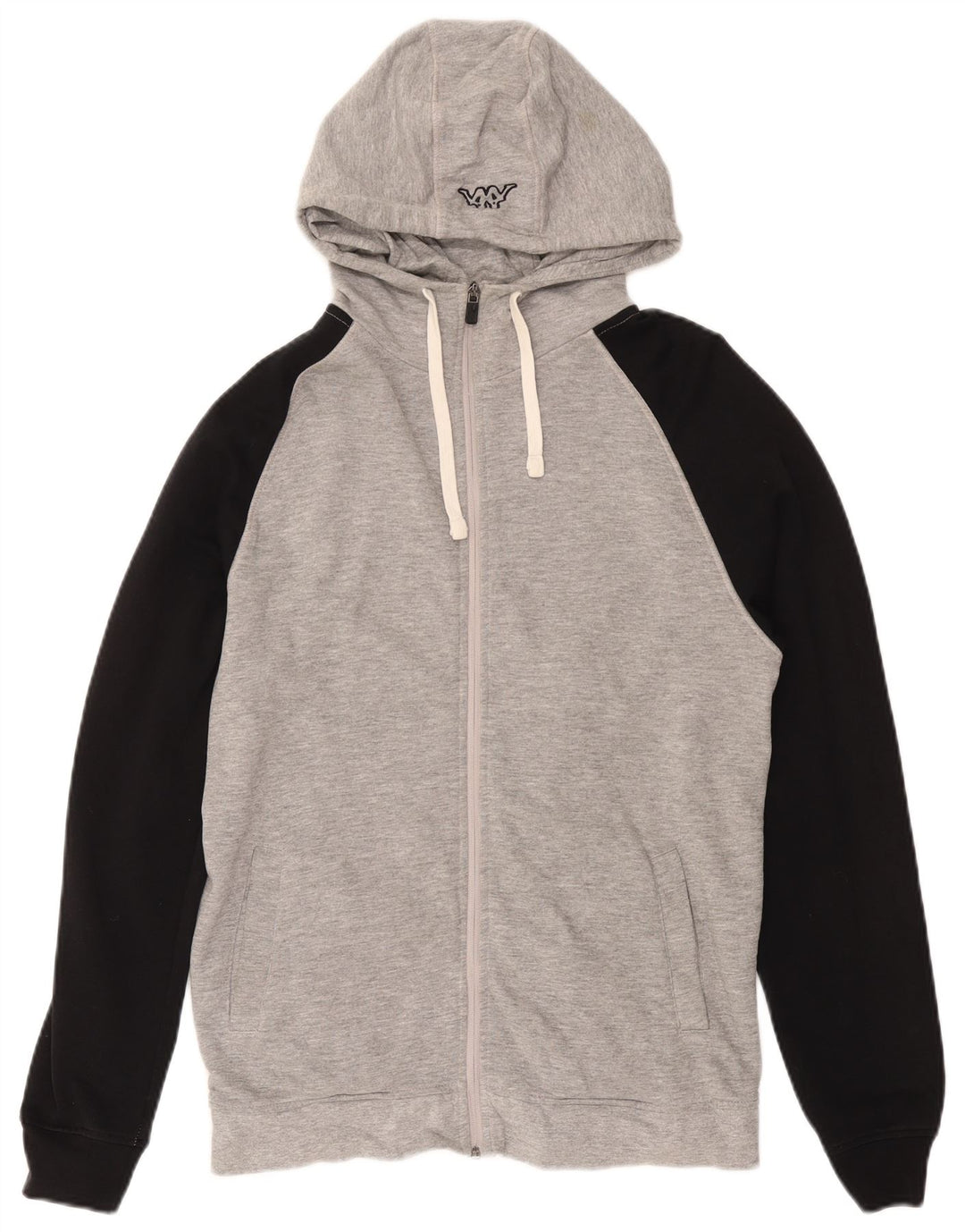 KAPPA Pull à capuche zippé pour homme, grand color block, gris